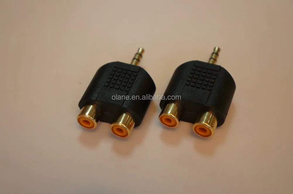 Dual Headphone Jack Splitter Stereo 3.5mm Y Adapter 1 Plug To 2 Jacks Cable