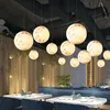 chinese factory new products modern 3d print moon shaped led pendant lamp