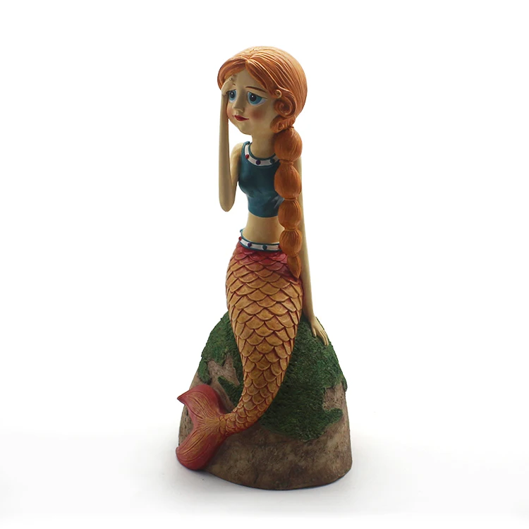 mermaid resin statue