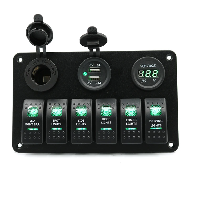 6 Gang Led Automotive Switch Panels Marine Switch Panel - Buy ...