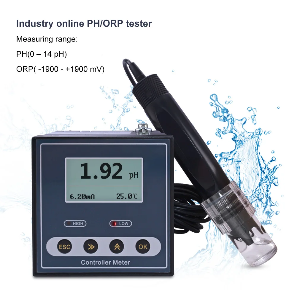 Online Industrial Ph Controller Orp Meter Monitor Digital 002ph 1mv Upper Lower Limit Control 3157