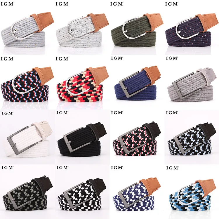 casual mens woven stretch belts
