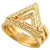 yellow gold silver base consist triangle ring three ring a set