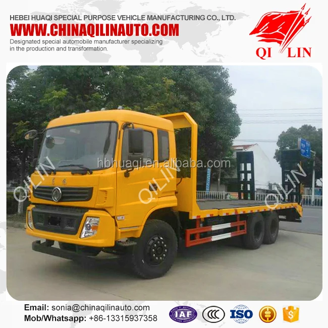 6*4 25 tons heavy duty platform container low loader truck