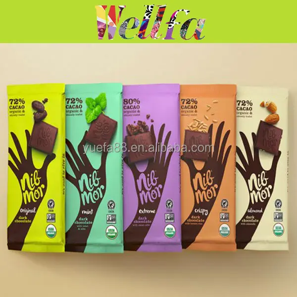 Heat Sealable Chocolate Snack Bar Wrapper Sachet Packaging Heat Sealable Chocolate Snack Bar Wrapper Sachet Packaging
