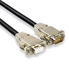 High speed RS232 9pin DB9 male to female metal shield industrial custom cable