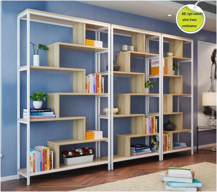 Simple Customizable Metal Bookstore Book Shelves Wall Mount Book