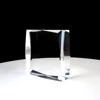 New 2019 Hot Sale Clear Glass Decorated Feng Shui Angel Rectangle Crystal Block