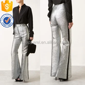 black pants with silver stripe