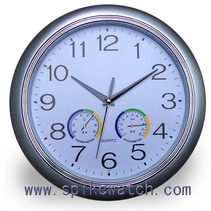 Plastic Quartz Movement Barometer Thermometer Hygrometer Wall Clock