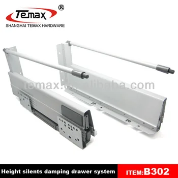 High Quality One Bar Metal Box Drawer Slide For Kitchen Cabinet