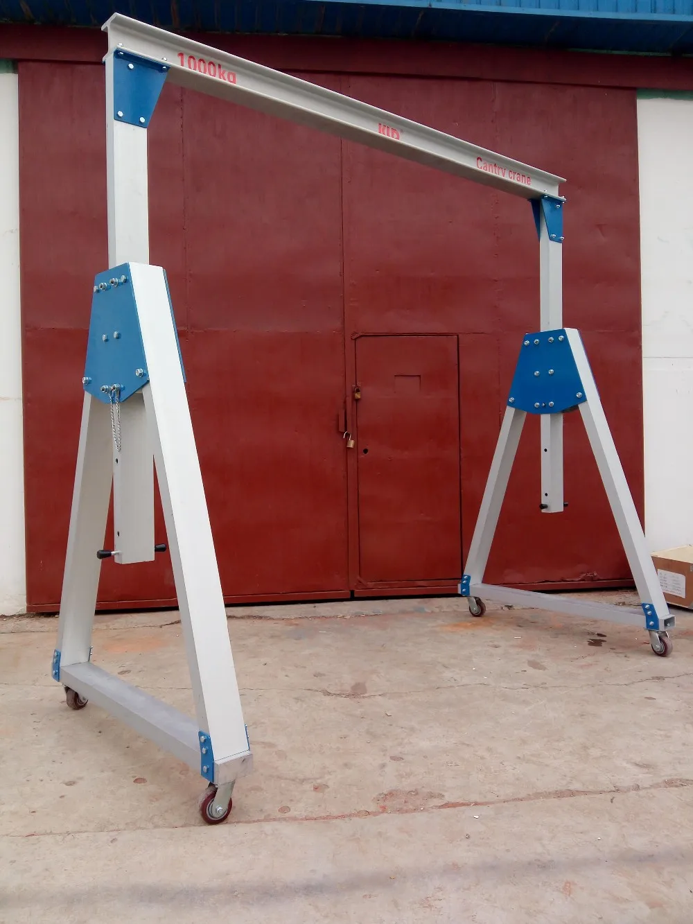 便携式迷你移动电动高度可调铝门式起重机