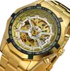 Luxury Men Skeleton Automatic Mechanical Watch Gold Skeleton Vintage Man Watch