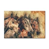 abstract Horse head painting on canvas prints cheap home decor spray painting wood frame for livingroom