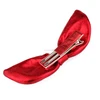 Fashion Gold Silver Color Pu Leather Bow Hair Clips for Girls