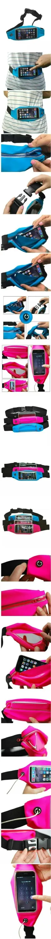 Sporting waist bag for iphone 6 plus Waterproof seal fit different sizes mobile phone with zipper