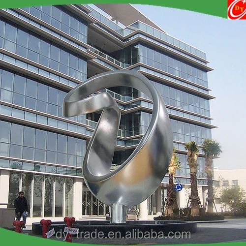Garden stainless steel sculpture , large hollow stainless steel ball sculpture
