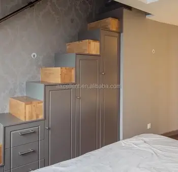 Laminate Embedded Style Bedroom Wardrobe 4 Doors Designs With