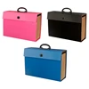 High Value Colorful 19 pocket Expanding File Case with Handle