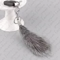Classic Fashion Real fox fur tail ball pom pom crystal key chain plush keychain car keyring