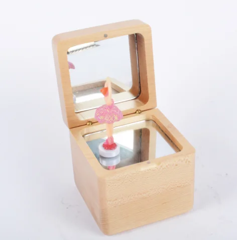 wooden ballerina music box