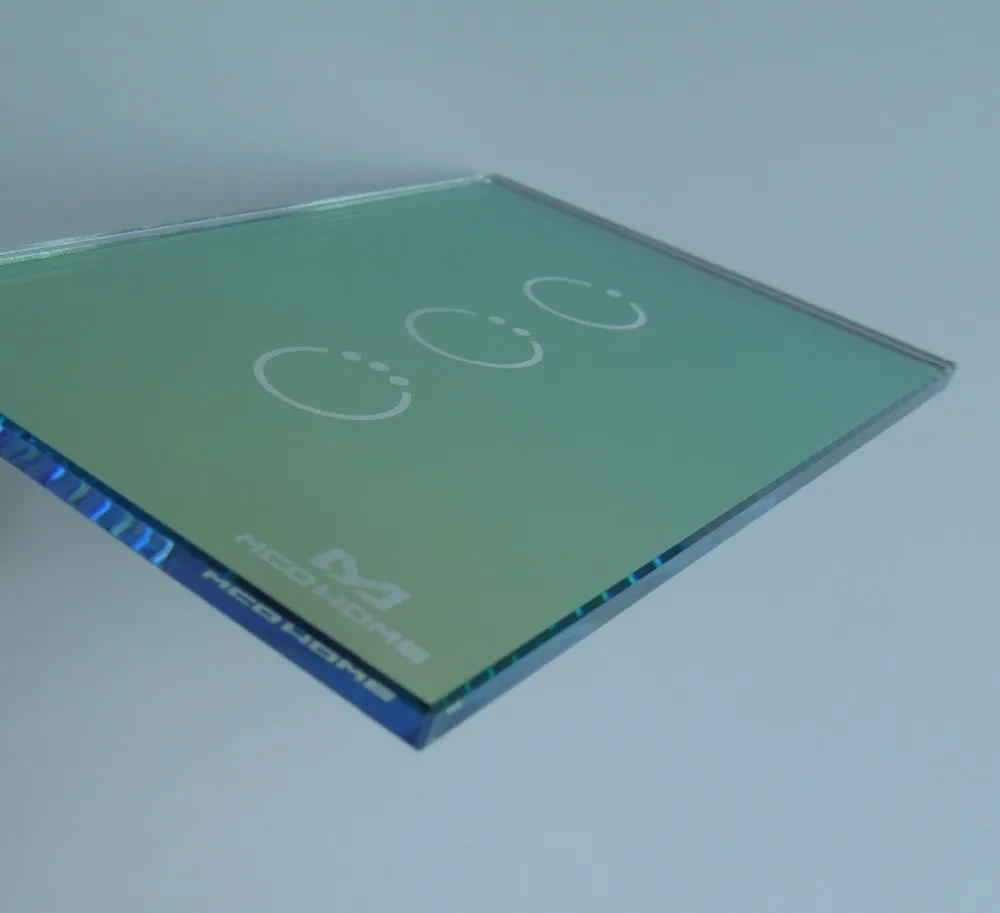 Oem High Quality 3 Gang Wall Touch Button Light Switch Tempered Glass