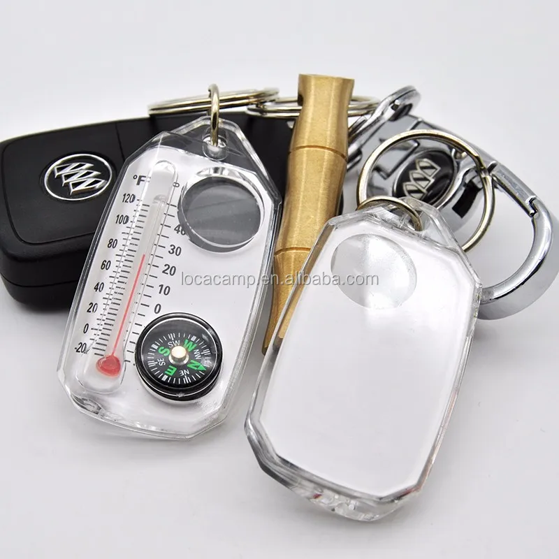 Compact Compassing Thermometer With Keychain ... - UK