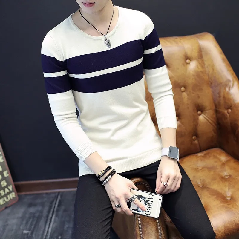 Men Pullover Sweater 2019 Korean Style Long Sleeve Autumn Sweater - Buy ...