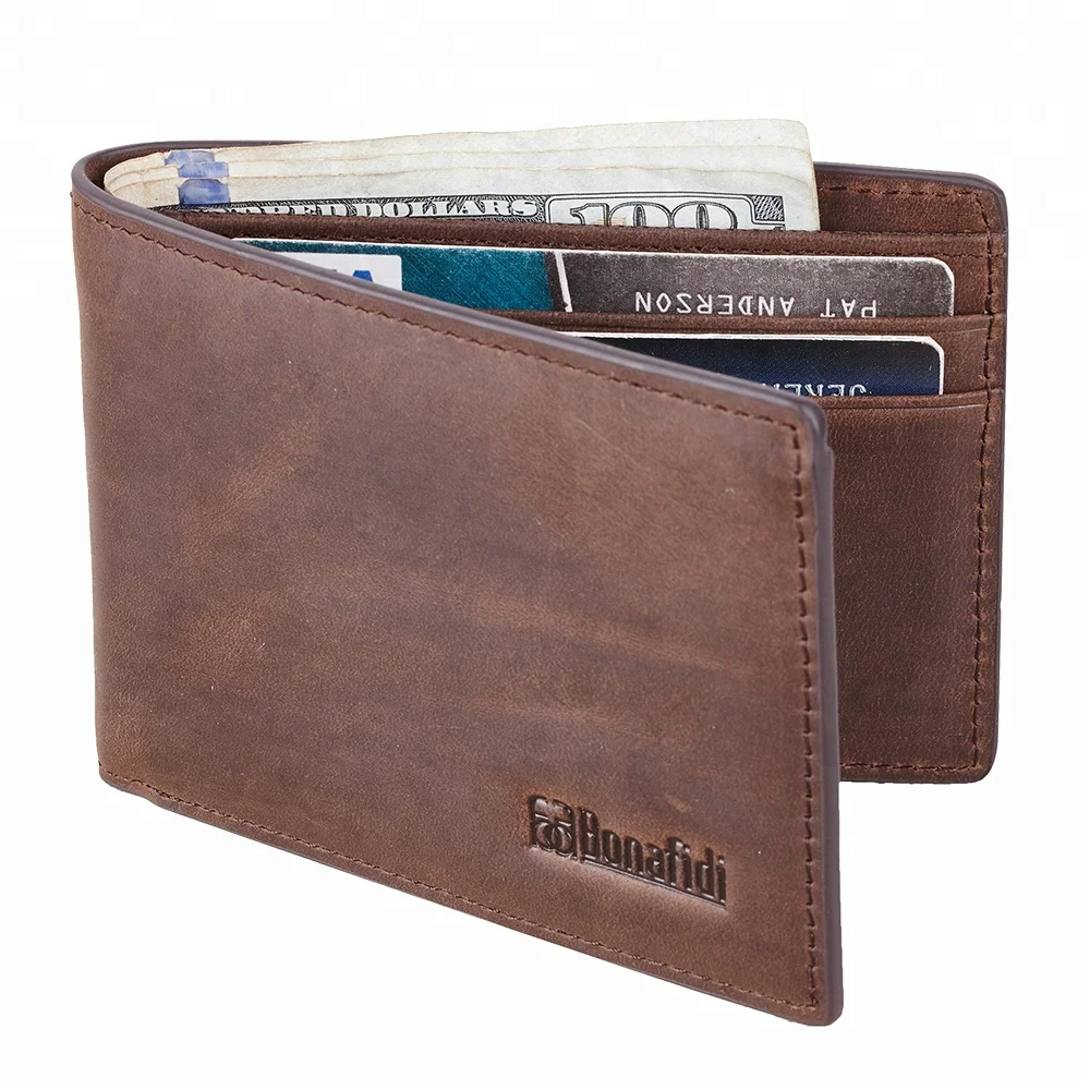 Мужской тонкий кошелек мини-кошелек 03006, зажим для денег кошелек с RFID Блокировка