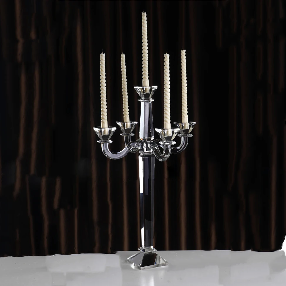 Wholesale 60cm Height 5 Arm Crystal Candelabra Centerpieces Buy 5 Arm
