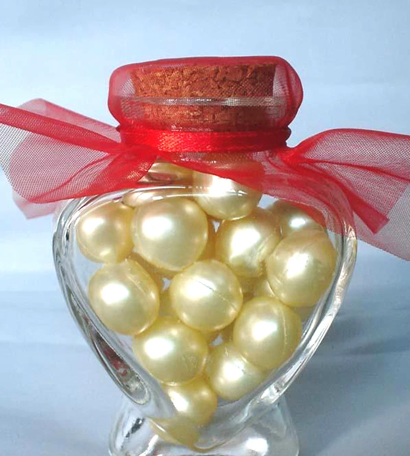 Wholesale 3.9g White Roundshaped Bath Oil Beads Jasmine Flavor Bath