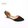 new design women elegant pointed toe multi colored flats shoes