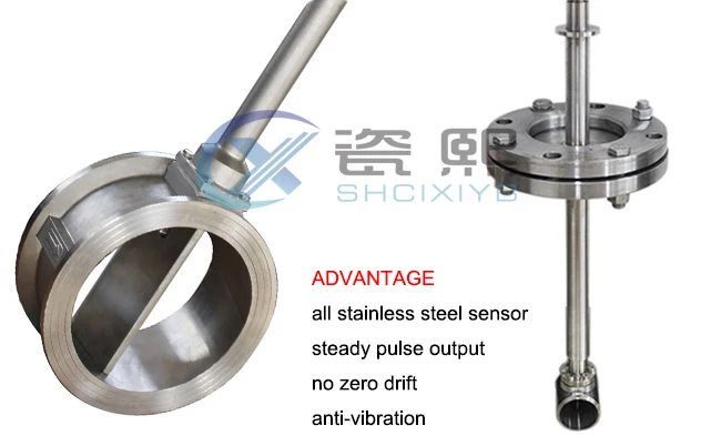 Insertion type vortex flowmeter