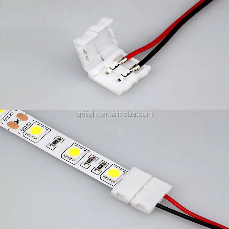 12 Volt 8mm 10mm Led Strip Connector Clip 2 Pin 3528 2835 5050 Smd 12 Volt 8mm 10mm Led Strip Connector Clip 2 Pin 3528 2835 5050 Smd
