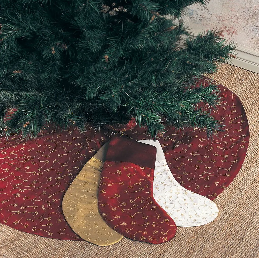 burgundy tree skirt