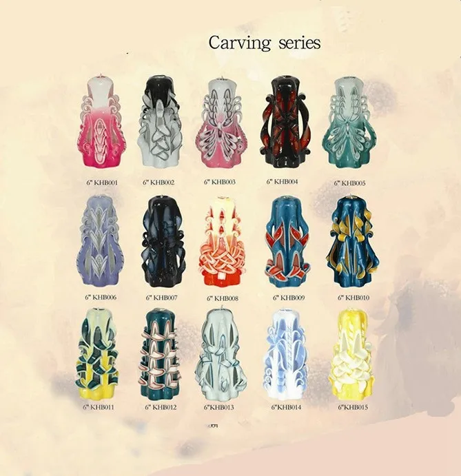 10inch Unity And Taper Set,Hand Carved Candle White,Double Bow Carve