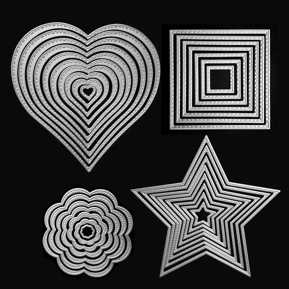Metal Cutting Dies Five-Pointed Star for Card Making NOMSOCR Cut Die Metal Stencil Template Mould for DIY Scrapbook Embossing Album Paper Card Craft Birthday Festival Decoration Five-Pointed Star