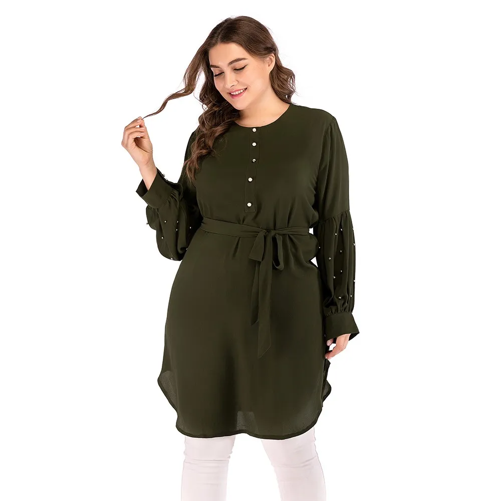 2072# Moroccan Shirt Design Ladies Plain Dressy Plus Size Muslim Women ...