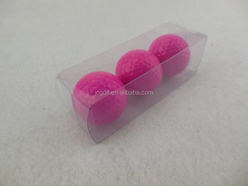 Clear Pvc Plastic Sleeve Gift Boxes For 3 Golf Balls,Transparent Golf
