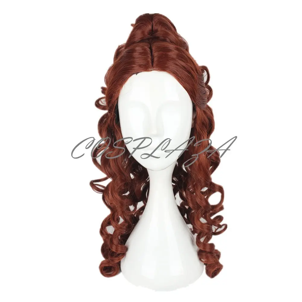 Buy Cosplaza Cosplay Wigs Long Wavy Curls Girl Dark Red Synthetic