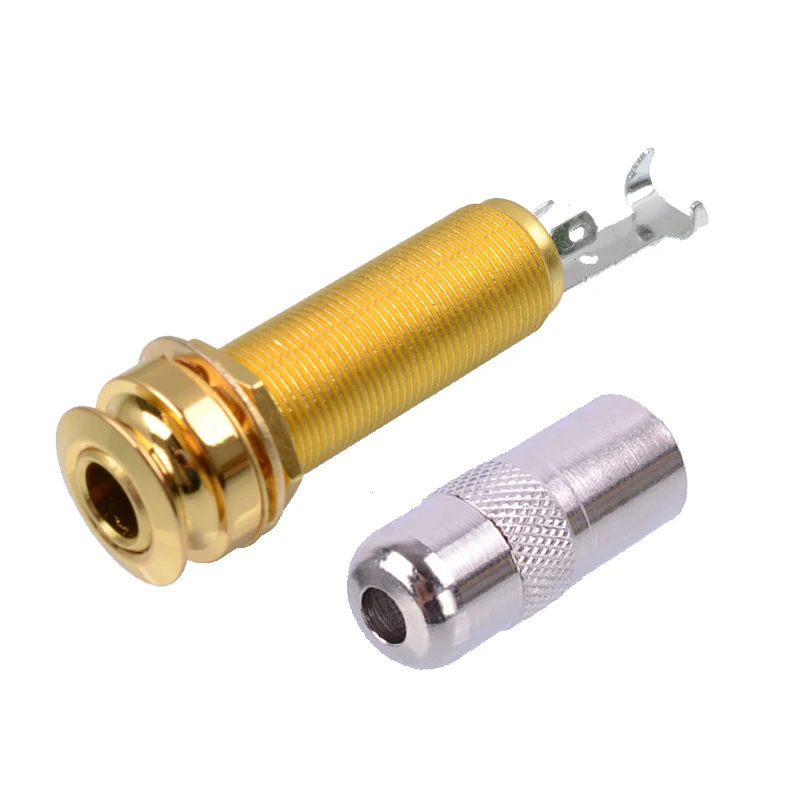 High Quality Cylinder Guitar Endpin Jack Nickel With Strap Pin Chrome