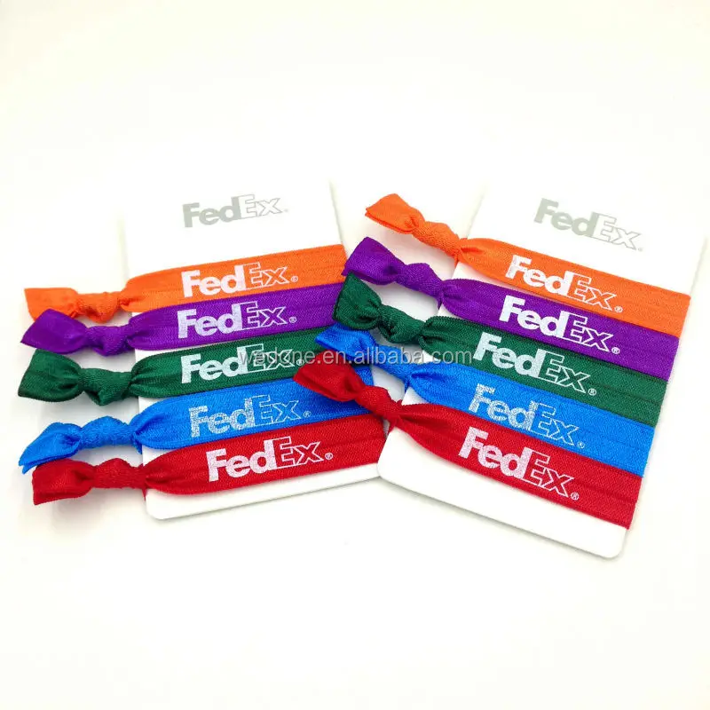 Custom Printed Fold Over Elastic Hair Tie 5/8" Foe Elastic Hair Band Head Wear Girls Ponytail