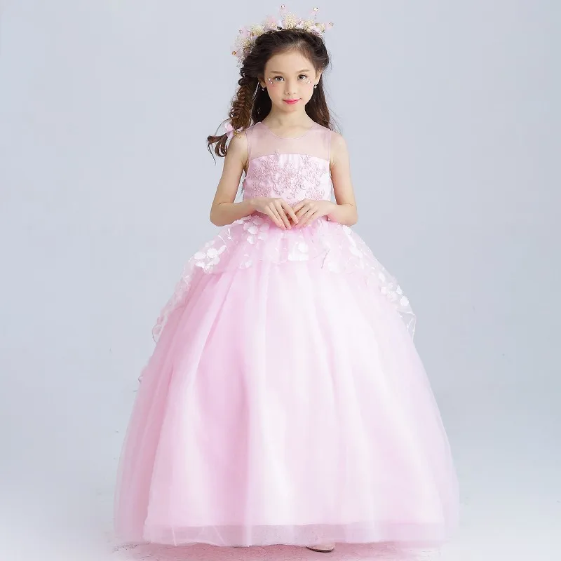 Cotton Frock Design Girls Pink Shiny Dance Lovely Dress For Princess ...