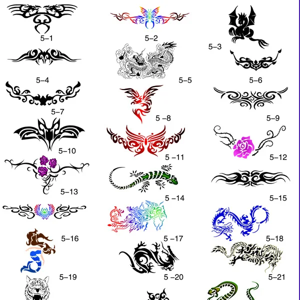 Airbrush Tattoo Indonesia | airbrush tato stensil template 30 desain ukuran besar Airbrush Tattoo Indonesia | airbrush tato stensil template 30 desain ukuran besar