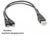 2 Port usb splitter USB 2.0 A Male To 2 Dual USB Micro 5 pin Y Splitter Hub Power Cord Adapter Cable