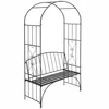 Metal garden arch arbor bench trellis