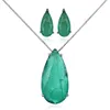Pear Shaped Women's Earrings Pendant Set Jewelry Bath Black Set