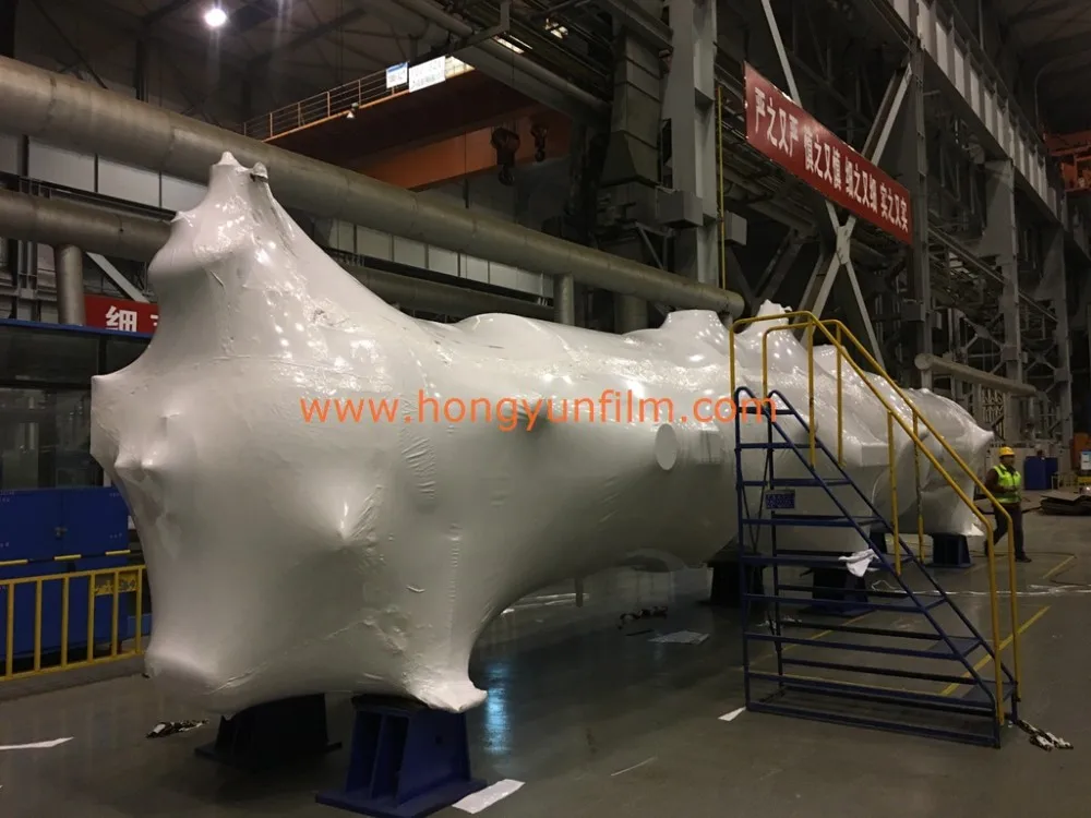 heavy duty ldpe shrink wrap film for excavator equipment