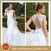 V02 Vintage Full Lace Appliqued Wedding Bridal Gown 2016 Floor Length Mermaid Keyhole Back Baby Girl Wedding Dress