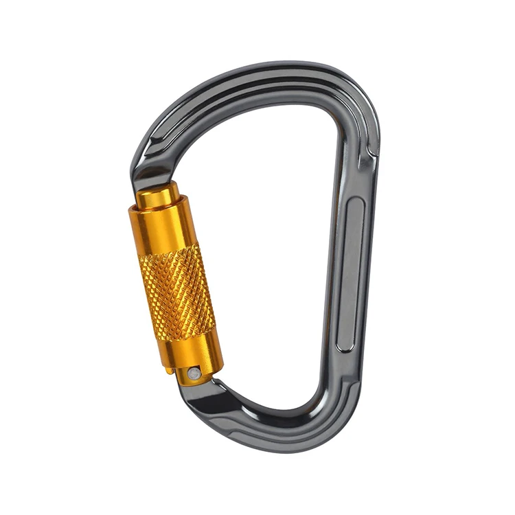 High Quality Safety Colorful Outdoor Aluminium D Shape Carabiner Clips